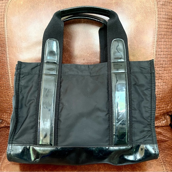 Tory Burch Ella Nylon & Patent Leather Trimmed Tote Bag - Picture 2 of 9